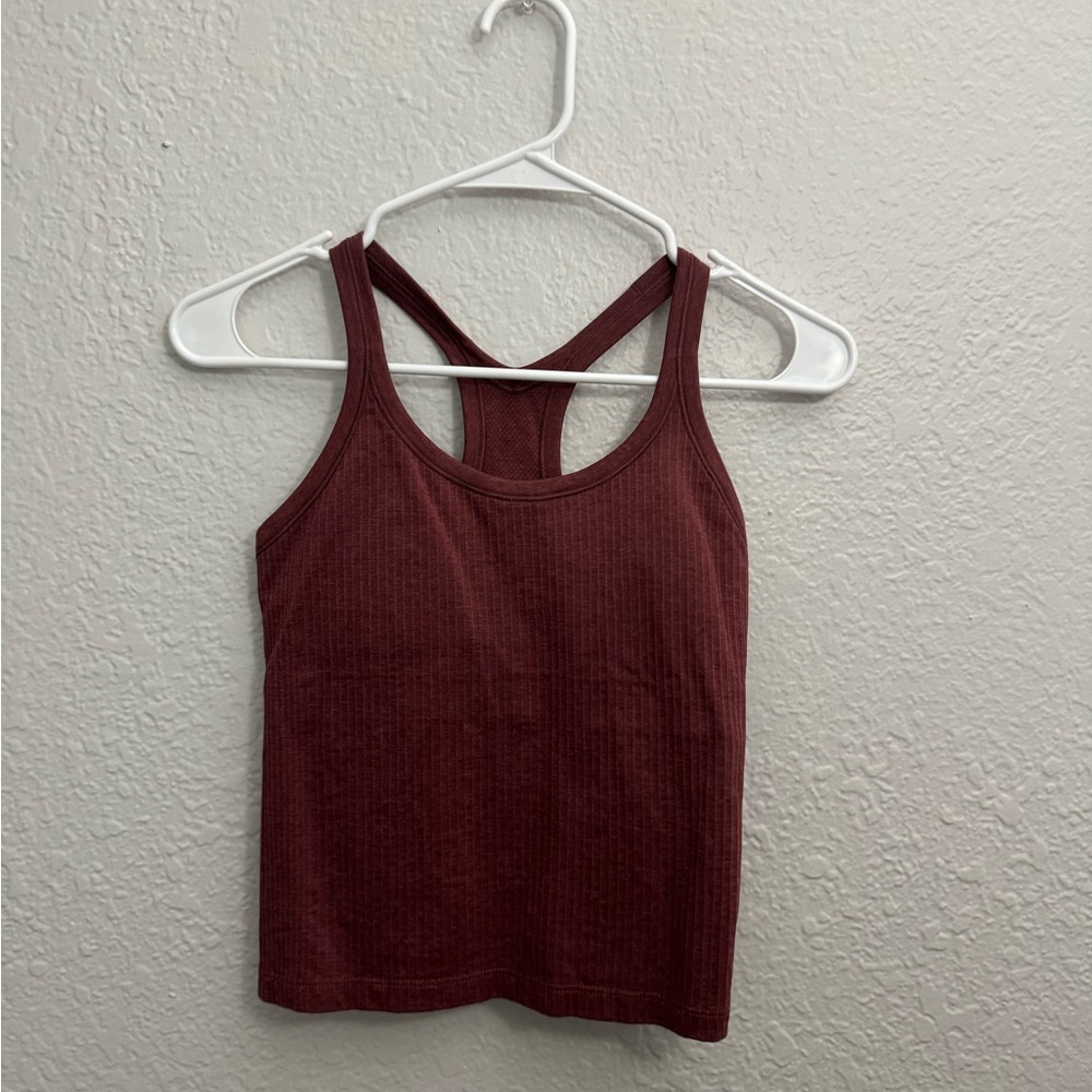Smokey Red Lululemon Ebb to Street Racerback Tank Top